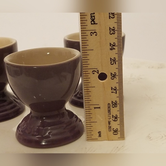 Lot 3 NWT Le Creuset Footed Ultra Violet Egg Cups - Picture 14 of 16